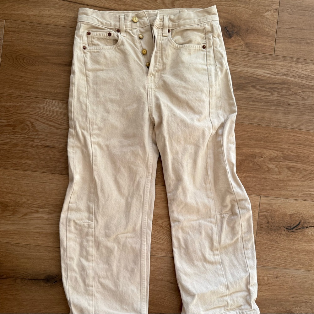 B sides Lasso jeans in tan overdye
